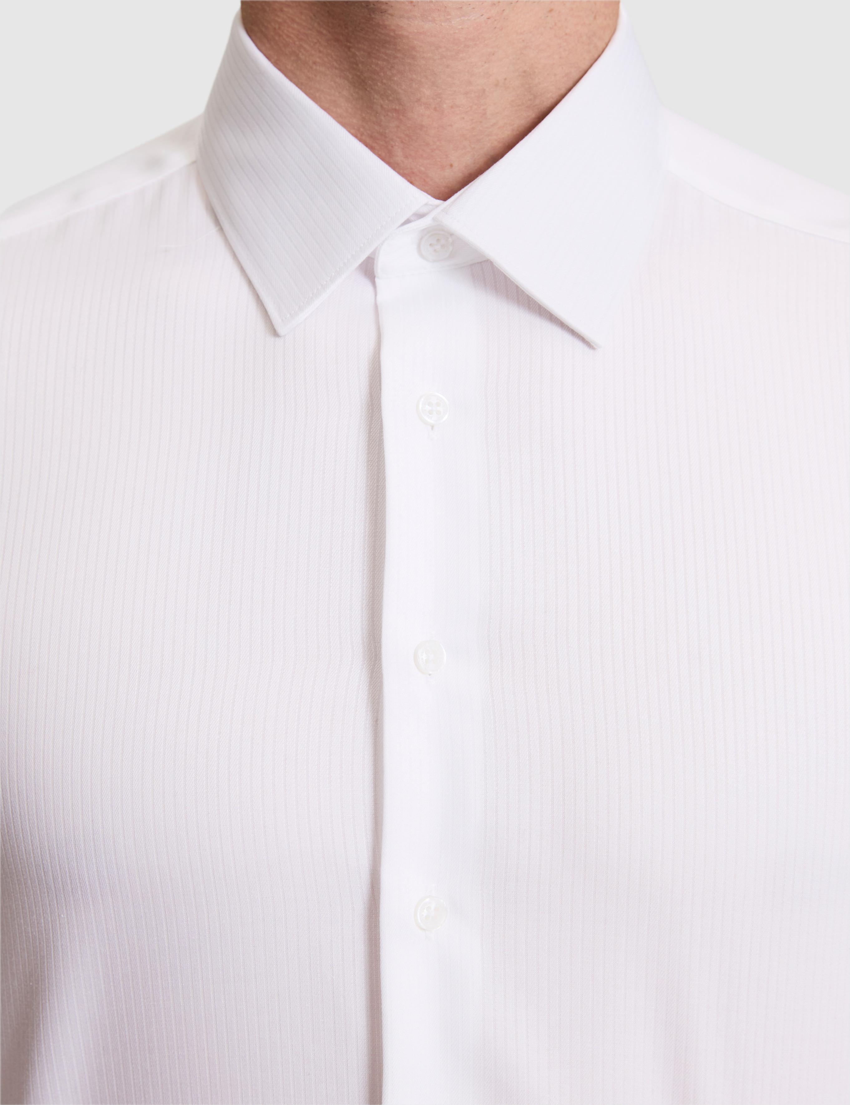 Beyaz Slim Fit Uzun Kollu Gömlek