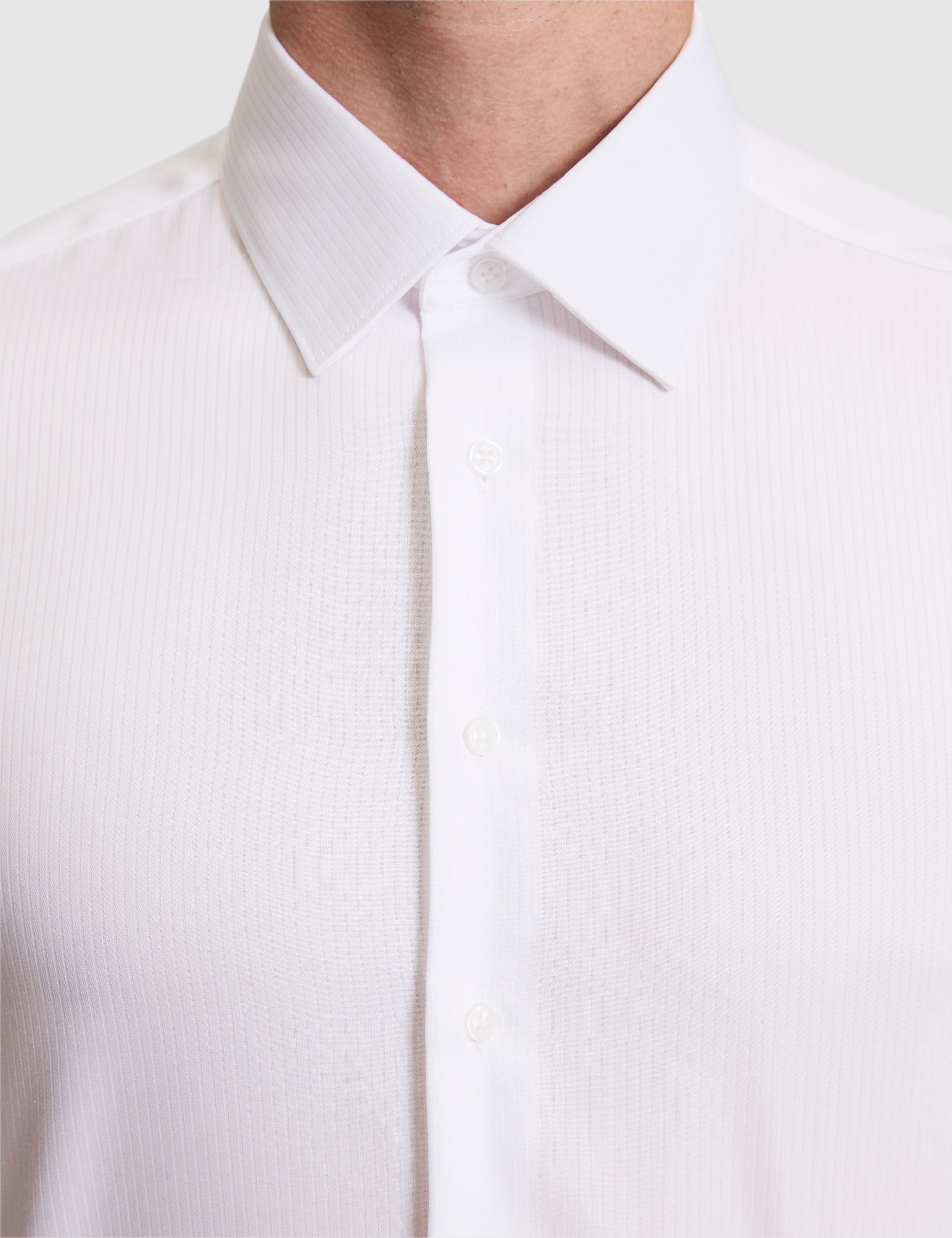 Beyaz Slim Fit Uzun Kollu Gömlek - Image 6