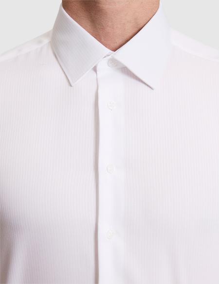 Beyaz Slim Fit Uzun Kollu Gömlek - 50321023008