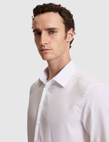Beyaz Slim Fit Uzun Kollu Gömlek