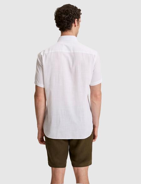 Beyaz Regular Fit Kısa Kollu Gömlek - 50320916101
