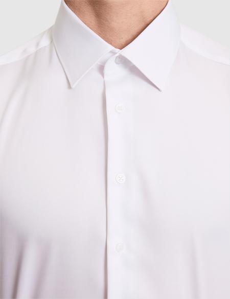 Beyaz Non İron Kolay Ütülenebilir Regular Fit Kısa Kollu Basic Gömlek - 50325154007