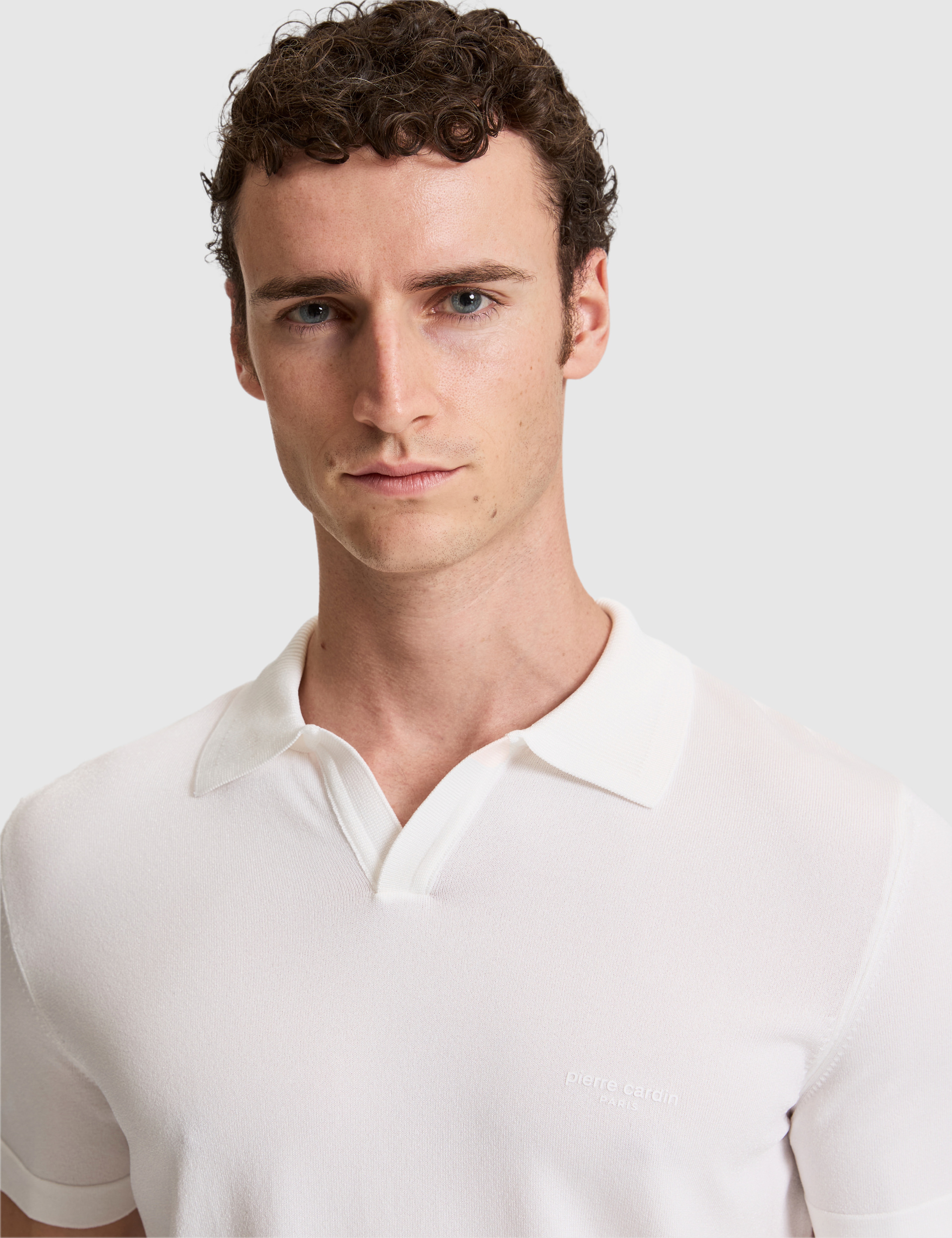 Haki Slim Fit Apaş Yaka Triko Tişört