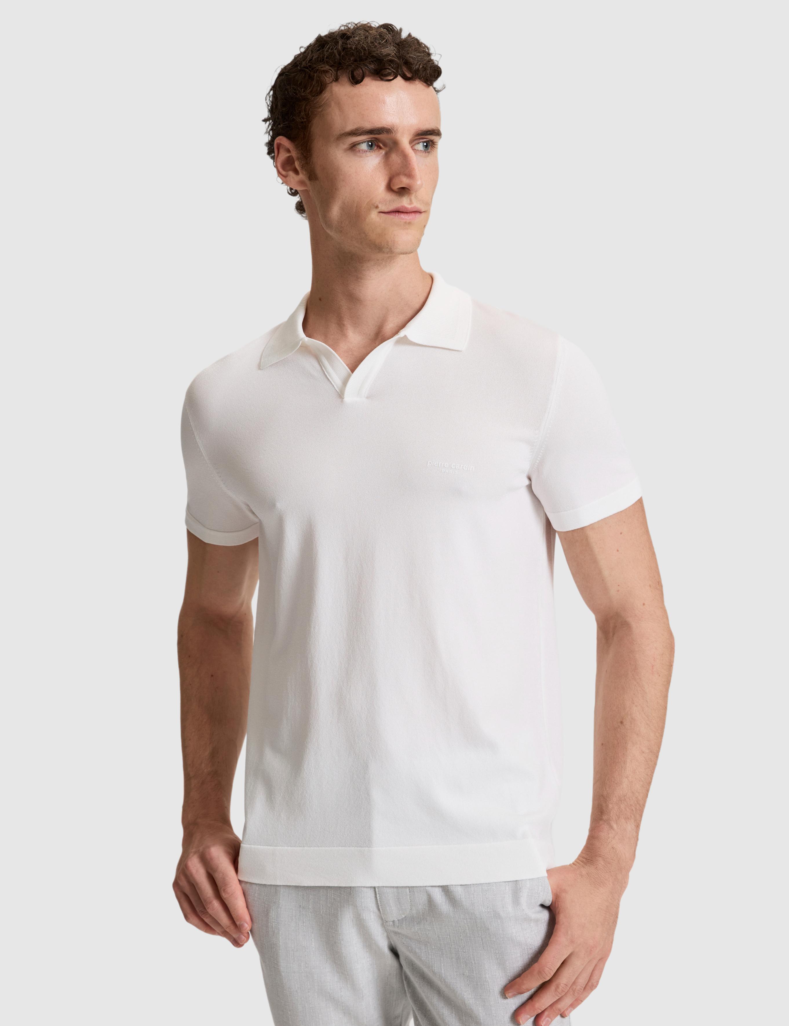 Haki Slim Fit Apaş Yaka Triko Tişört