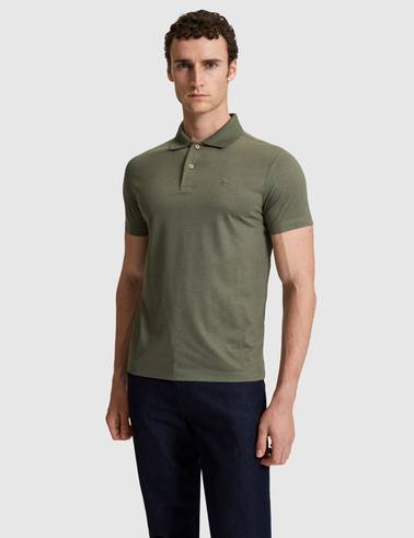 Haki Slim Fit Düğmeli Polo Yaka Tişört