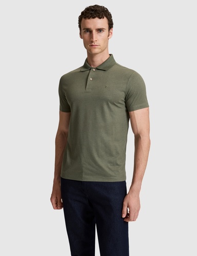 Haki Slim Fit Düğmeli Polo Yaka Tişört