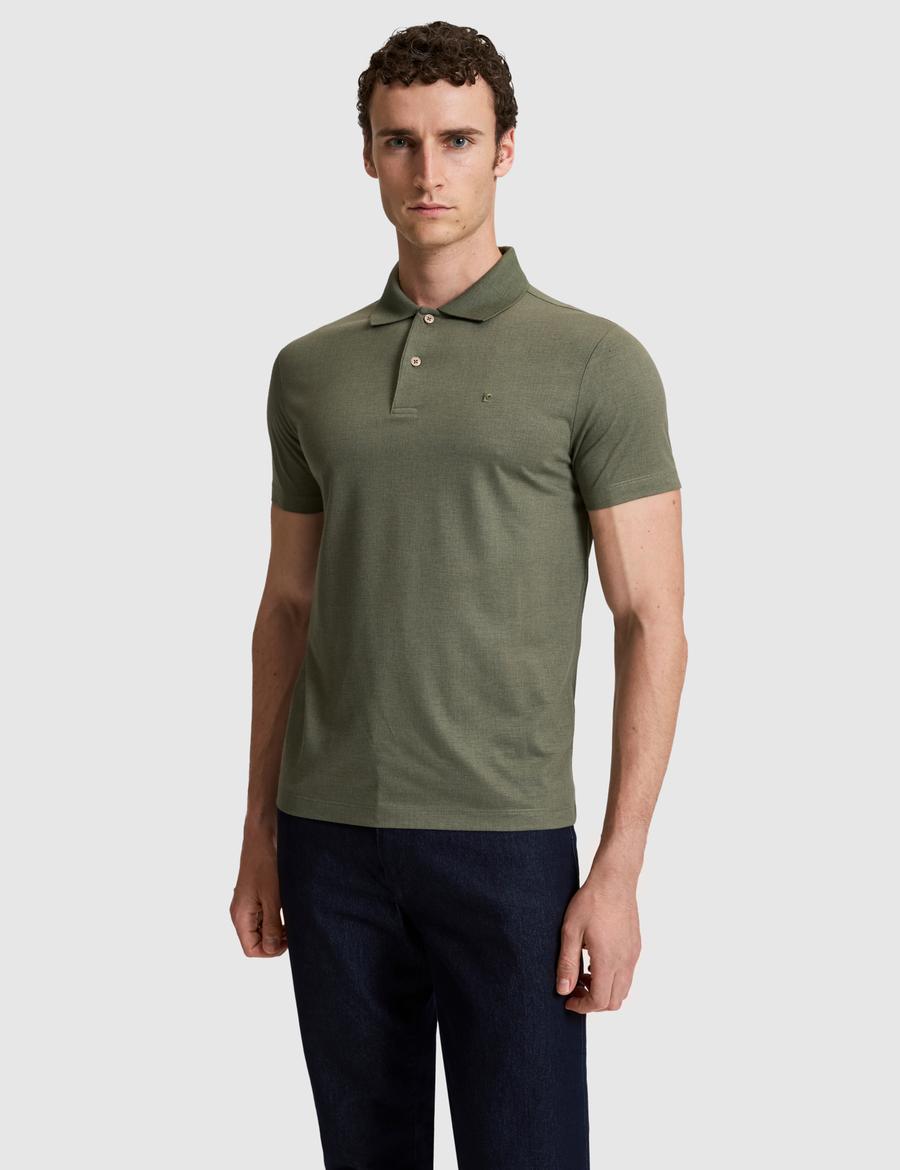 Haki Slim Fit Polo Yaka Tişört