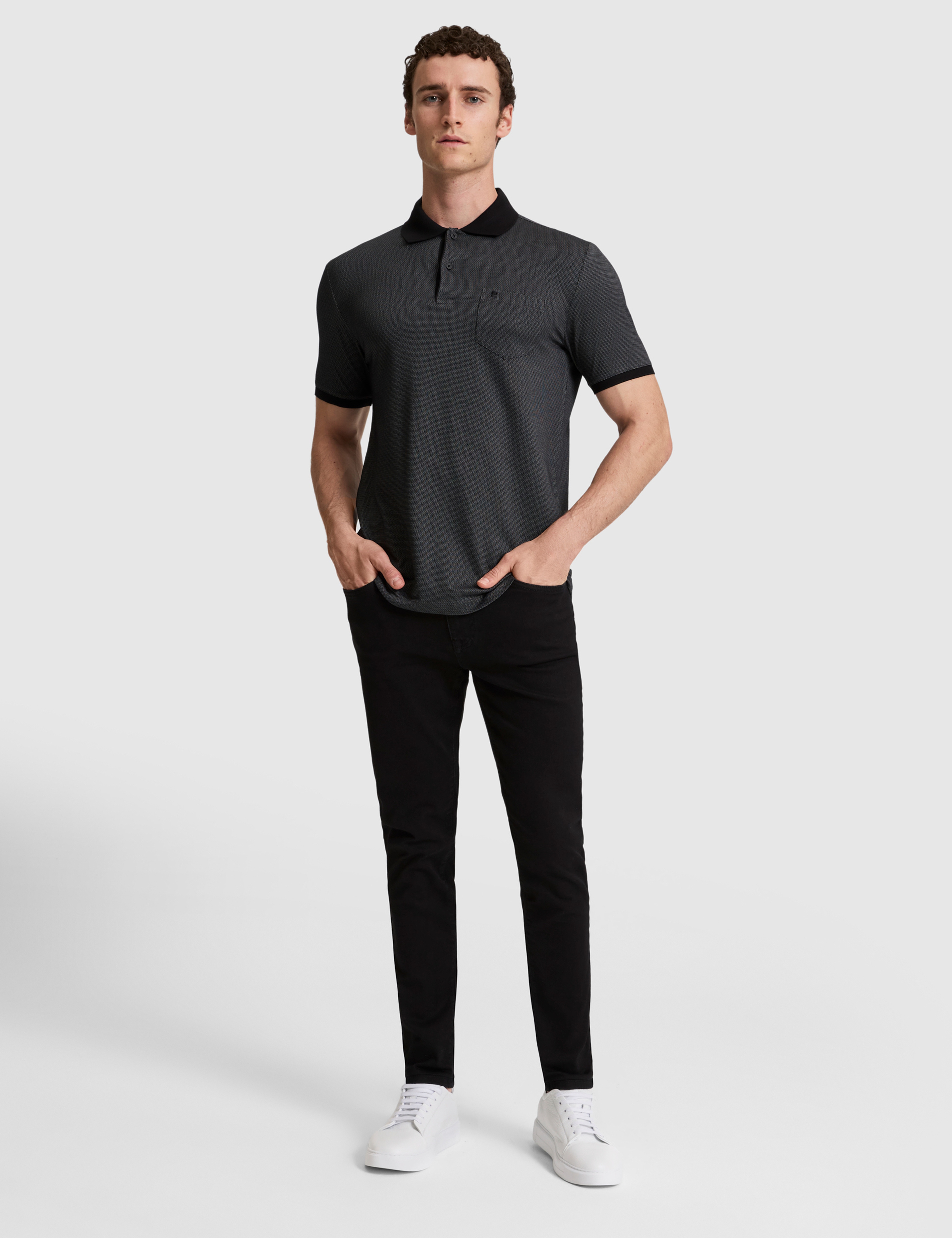 Ekru Regular Fit Düğmeli Polo Yaka Tişört - Image 4