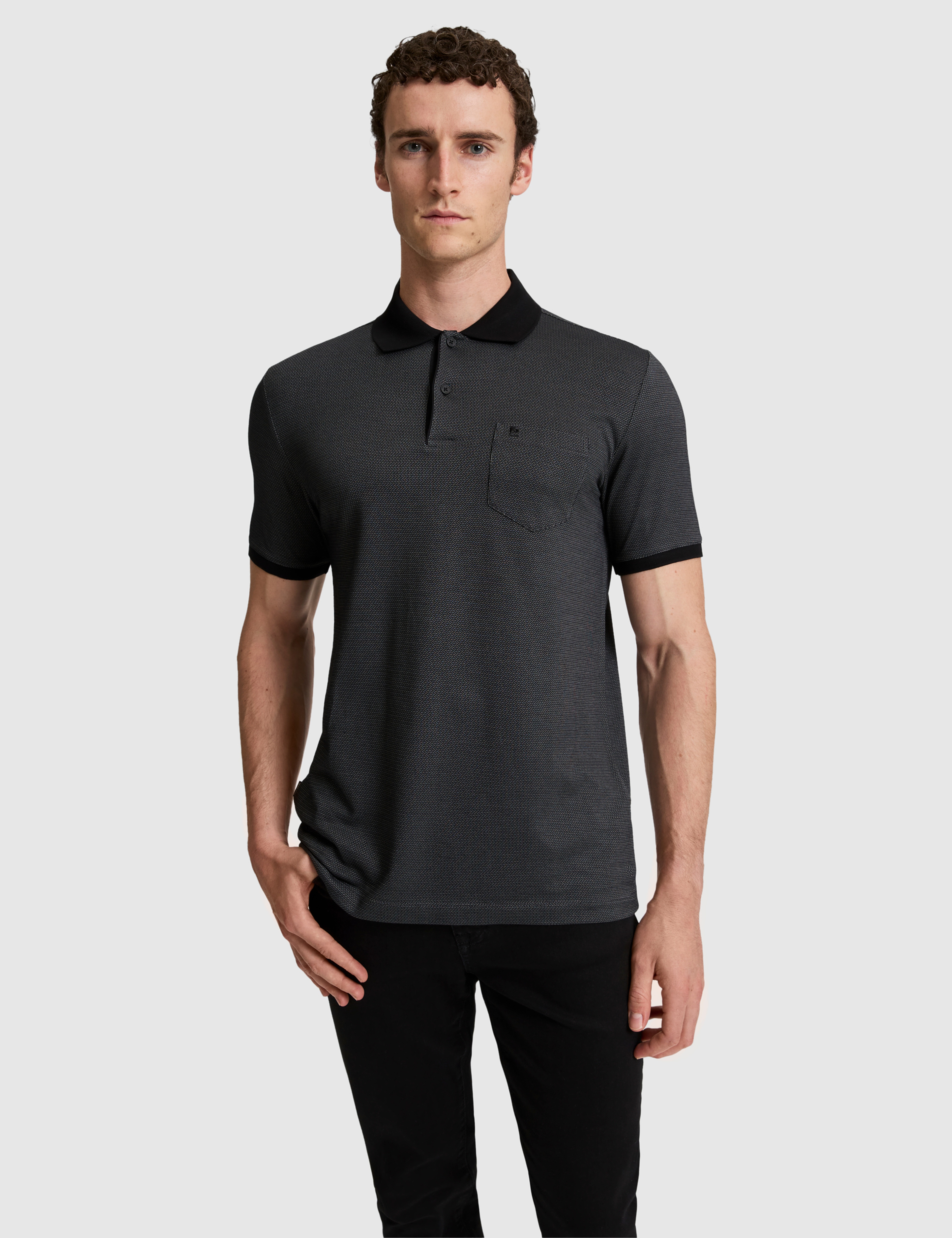 Ekru Regular Fit Düğmeli Polo Yaka Tişört - Image 1