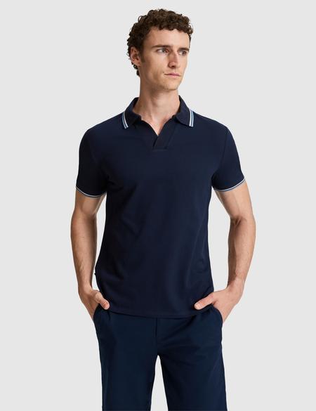 Lacivert Slim Fit %100 Pamuk Apaş Yaka Tişört - 50327845015