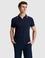 Lacivert Slim Fit %100 Pamuk Apaş Yaka Tişört