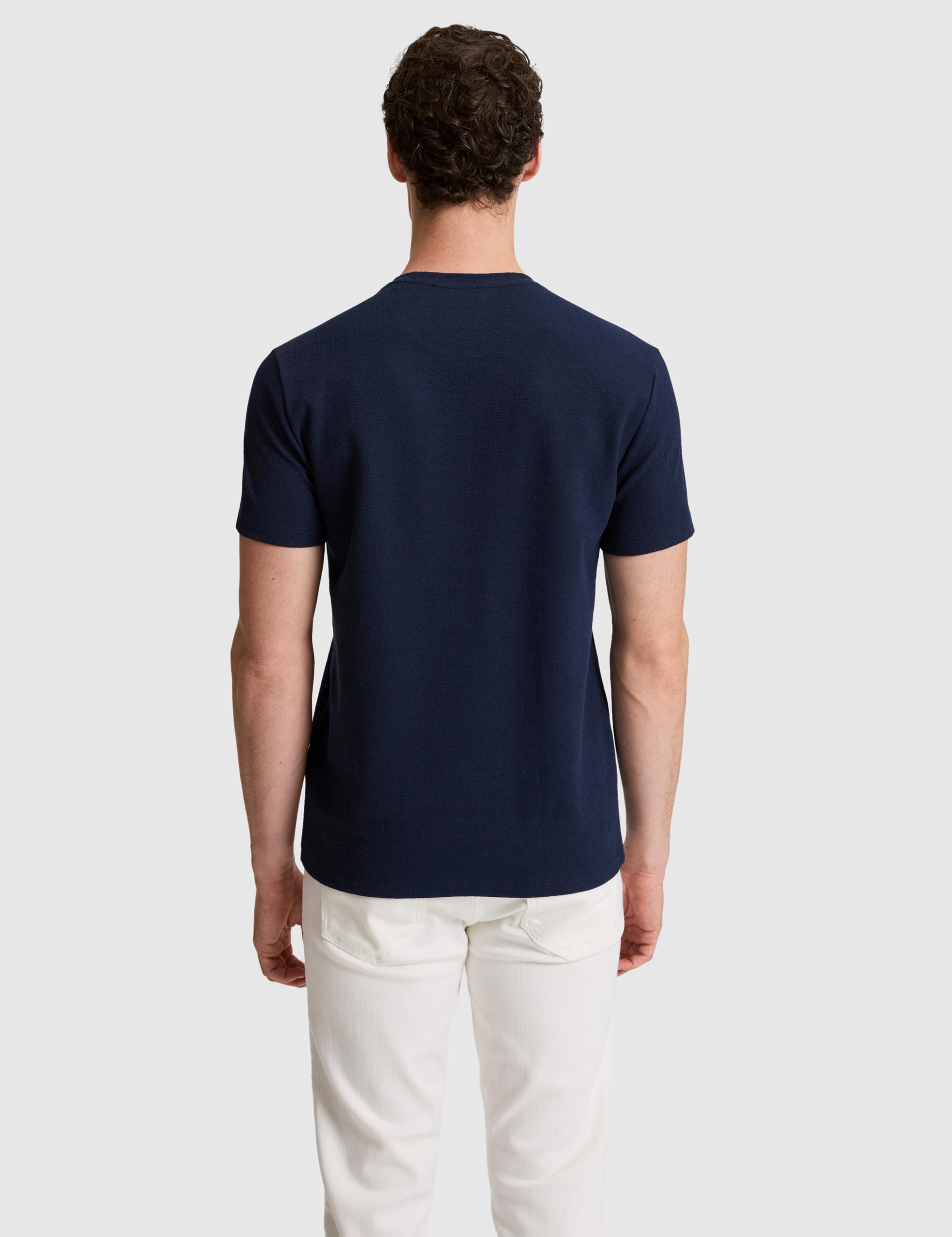 Lacivert Slim Fit  Bisiklet Yaka Tişört