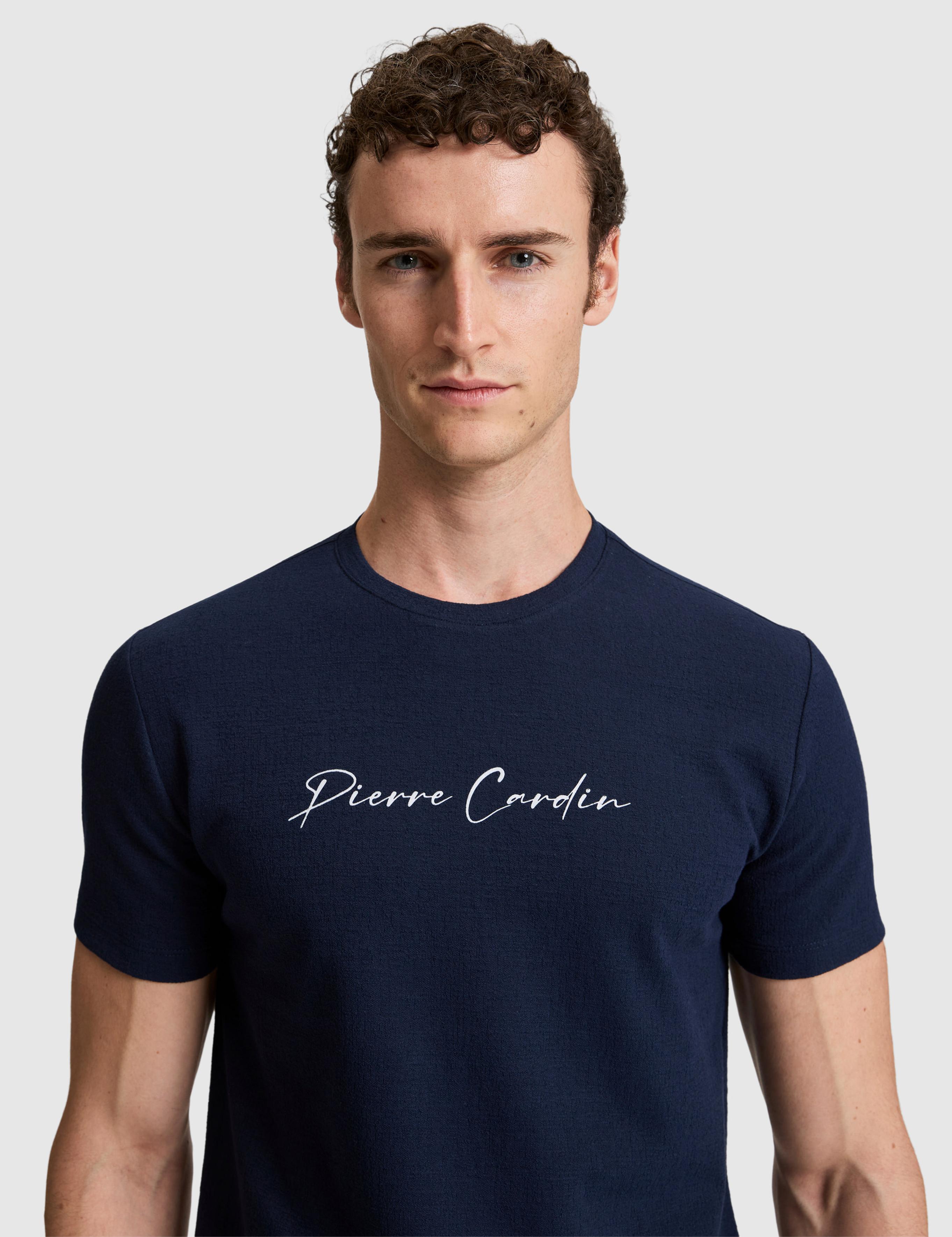 Lacivert Slim Fit  Bisiklet Yaka Tişört