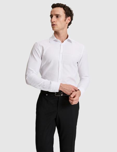 Beyaz Slim Fit Uzun Kollu Gömlek - 50319944010
