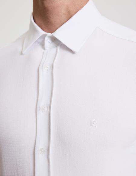 Beyaz Slim Fit Uzun Kollu Gömlek - 50319944010