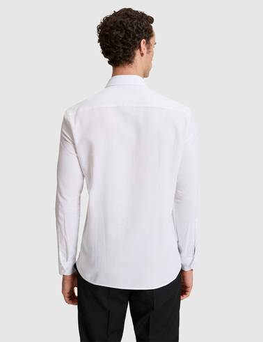 Beyaz Slim Fit Uzun Kollu Gömlek