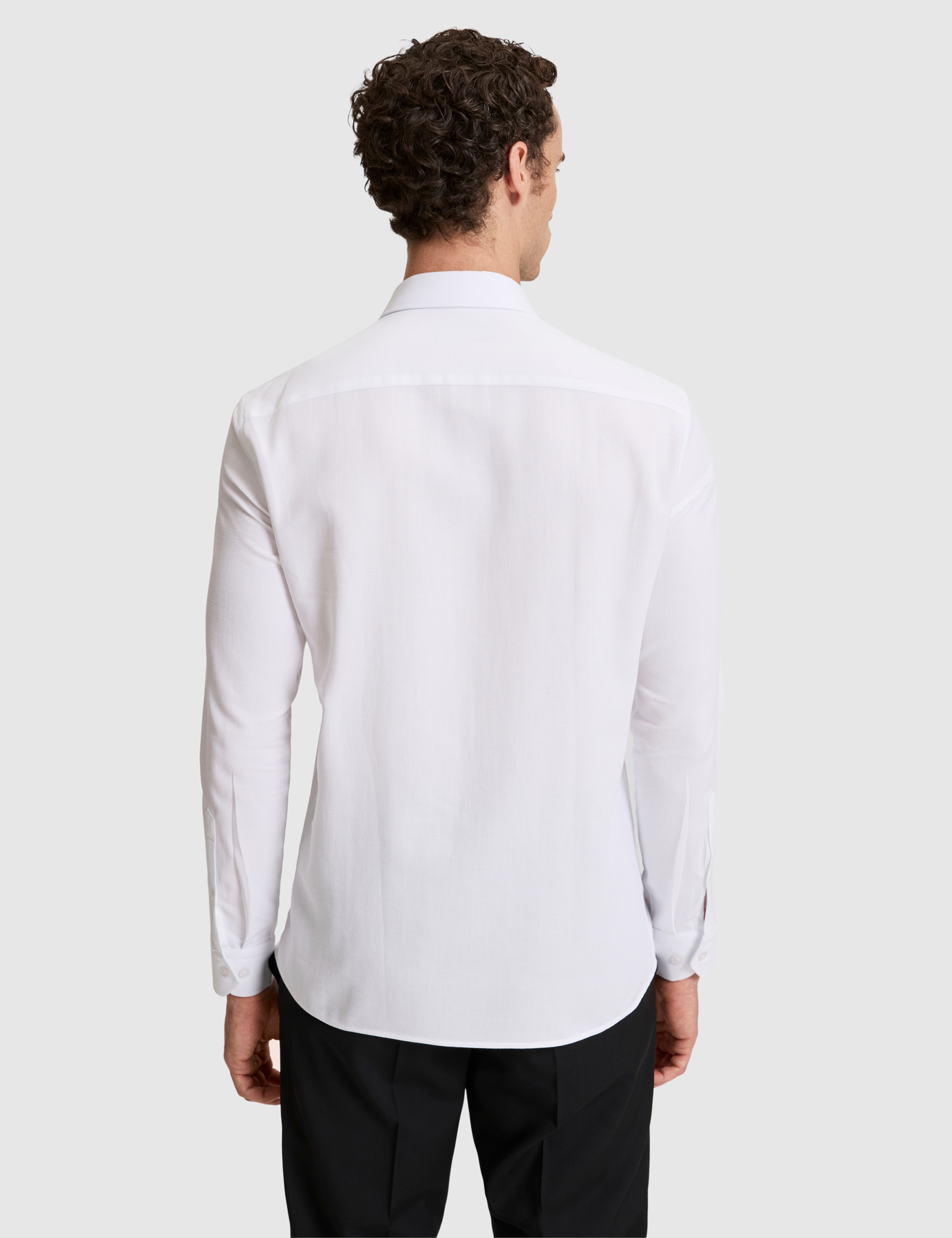 Beyaz Slim Fit Uzun Kollu Gömlek