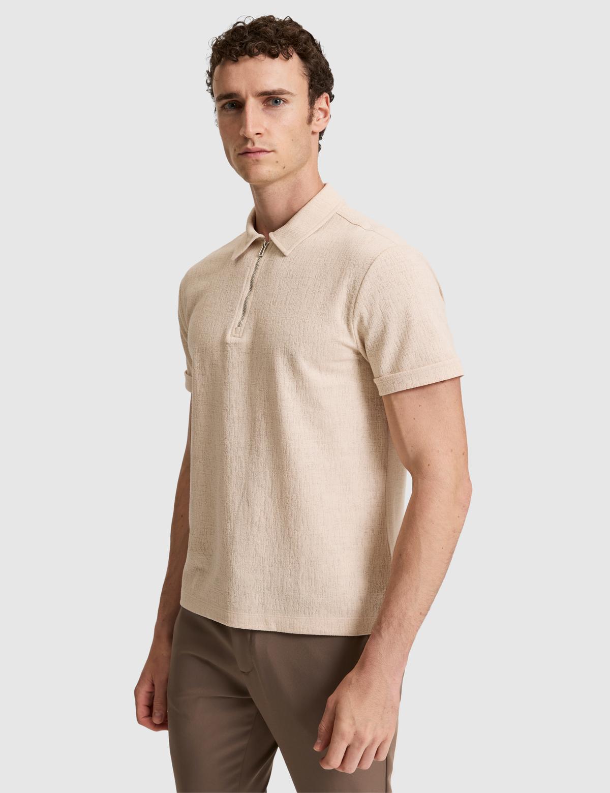 Koyu Bej Slim Fit Polo Yaka Tişört - 50321152073
