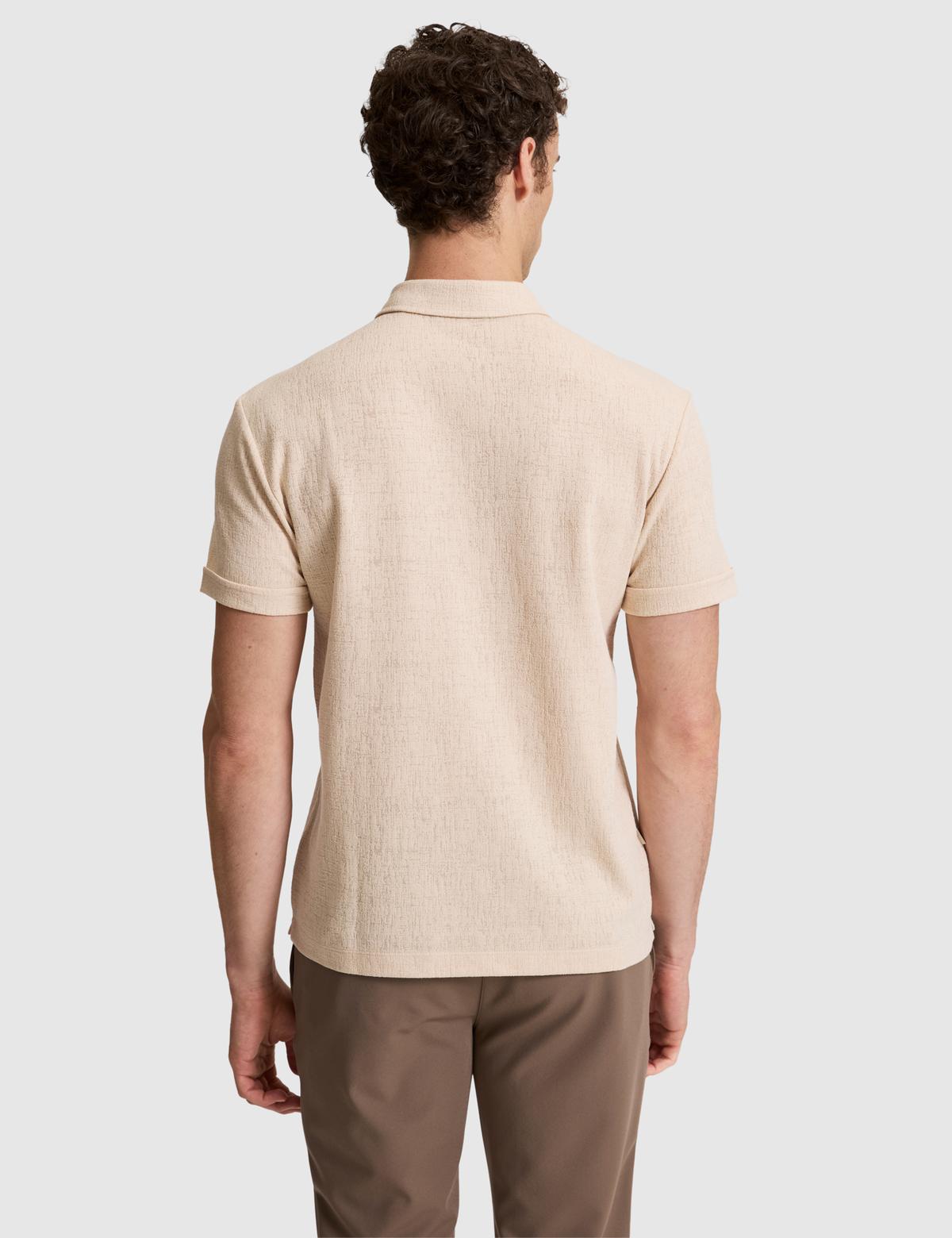 Koyu Bej Slim Fit Polo Yaka Tişört - 50321152073