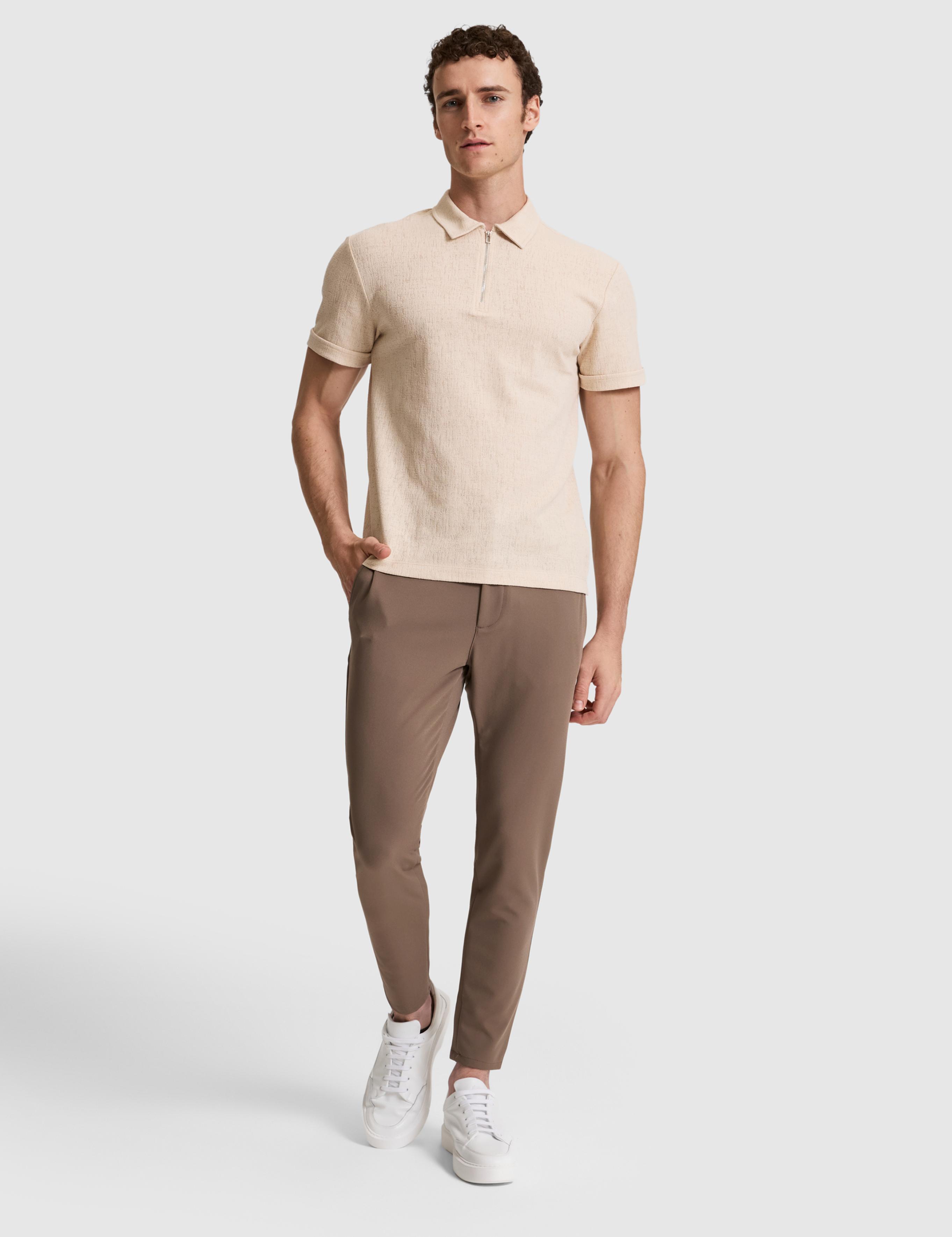 Koyu Bej Slim Fit Polo Yaka Tişört