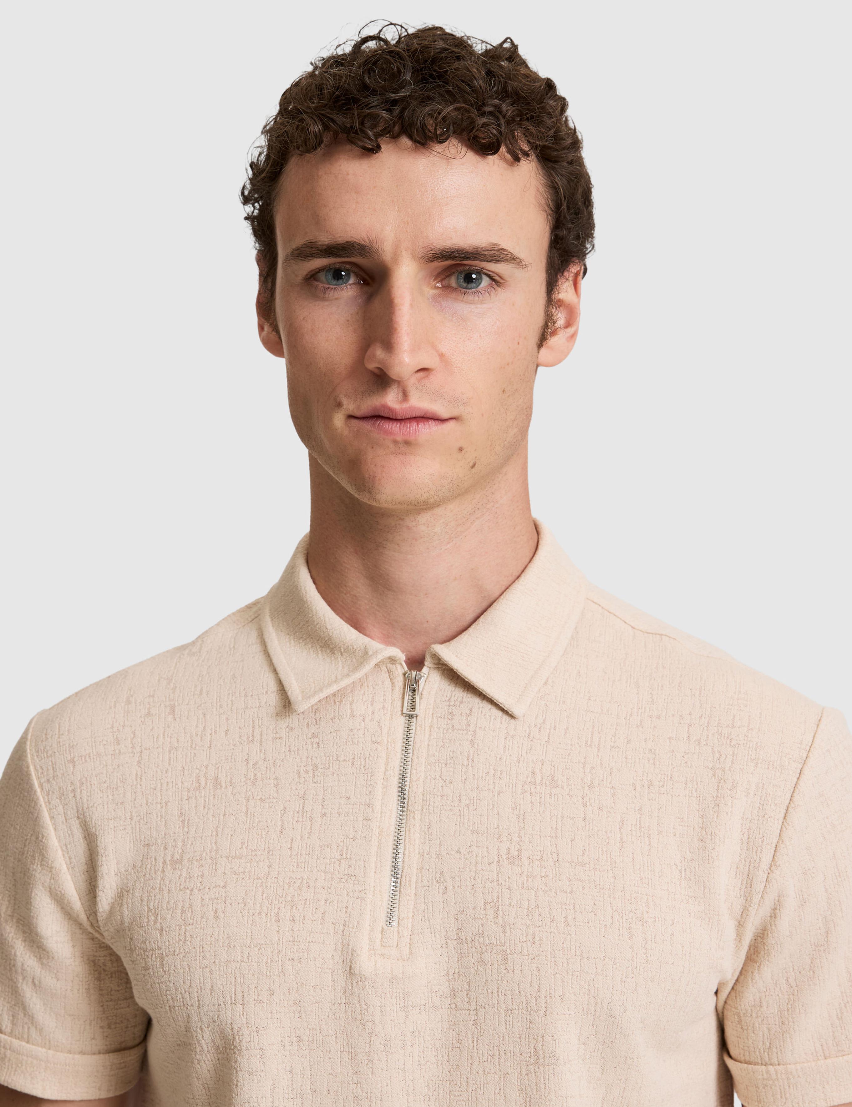 Koyu Bej Slim Fit Polo Yaka Tişört