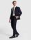 Lacivert Slim Fit %100 Yün Mono Yaka Takım Elbise