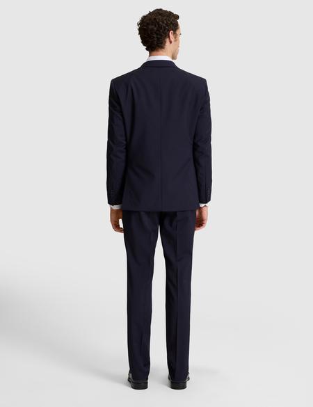 Lacivert Slim Fit %100 Yün Mono Yaka Takım Elbise - 50322358008