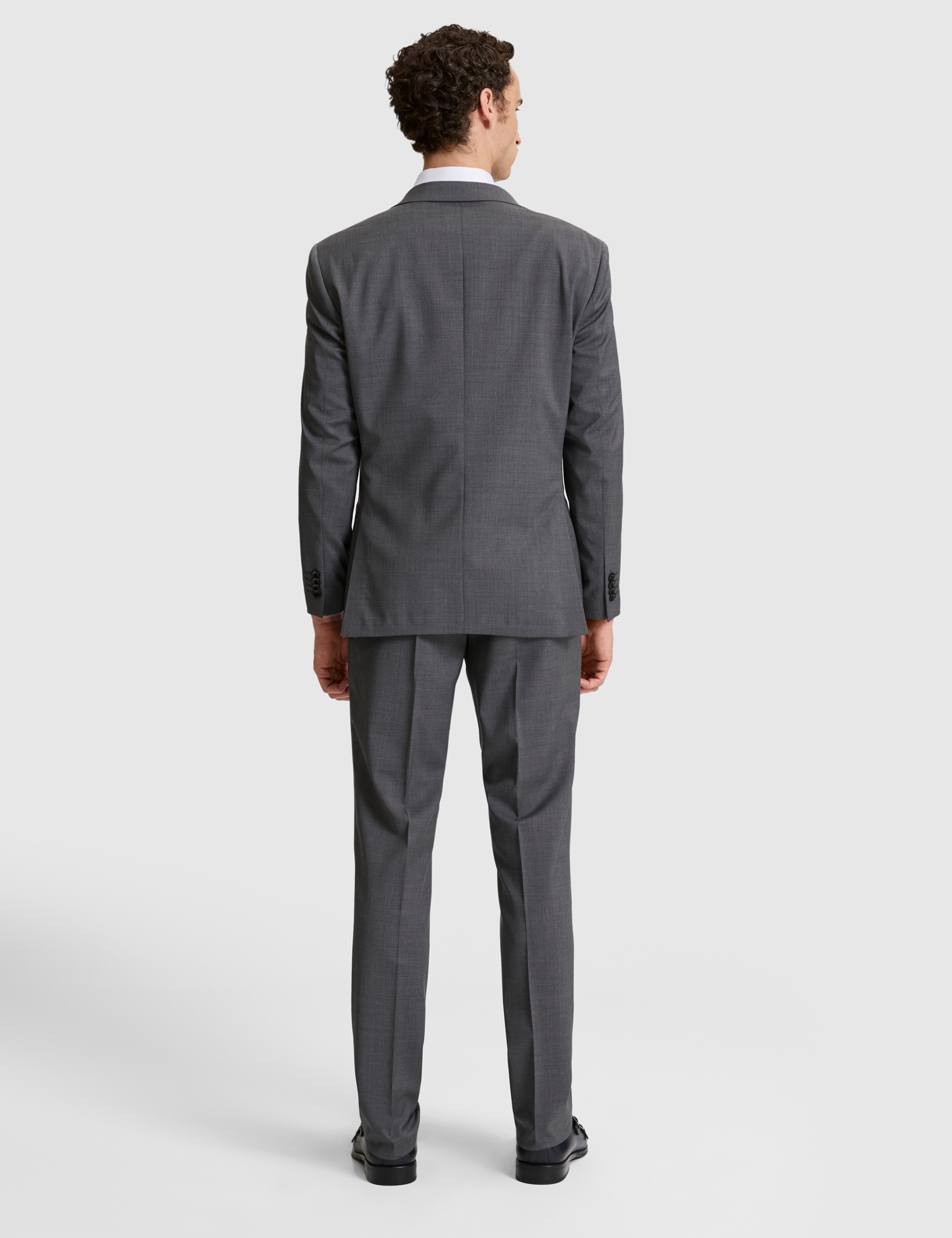 Füme Slim Fit %100 Yün Mono Yaka Takım Elbise - Image 5