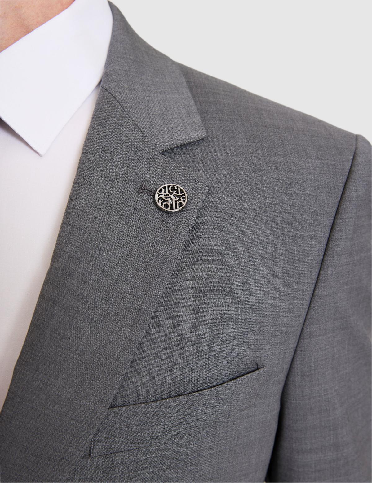 Füme Slim Fit %100 Yün Mono Yaka Takım Elbise - 50322358086