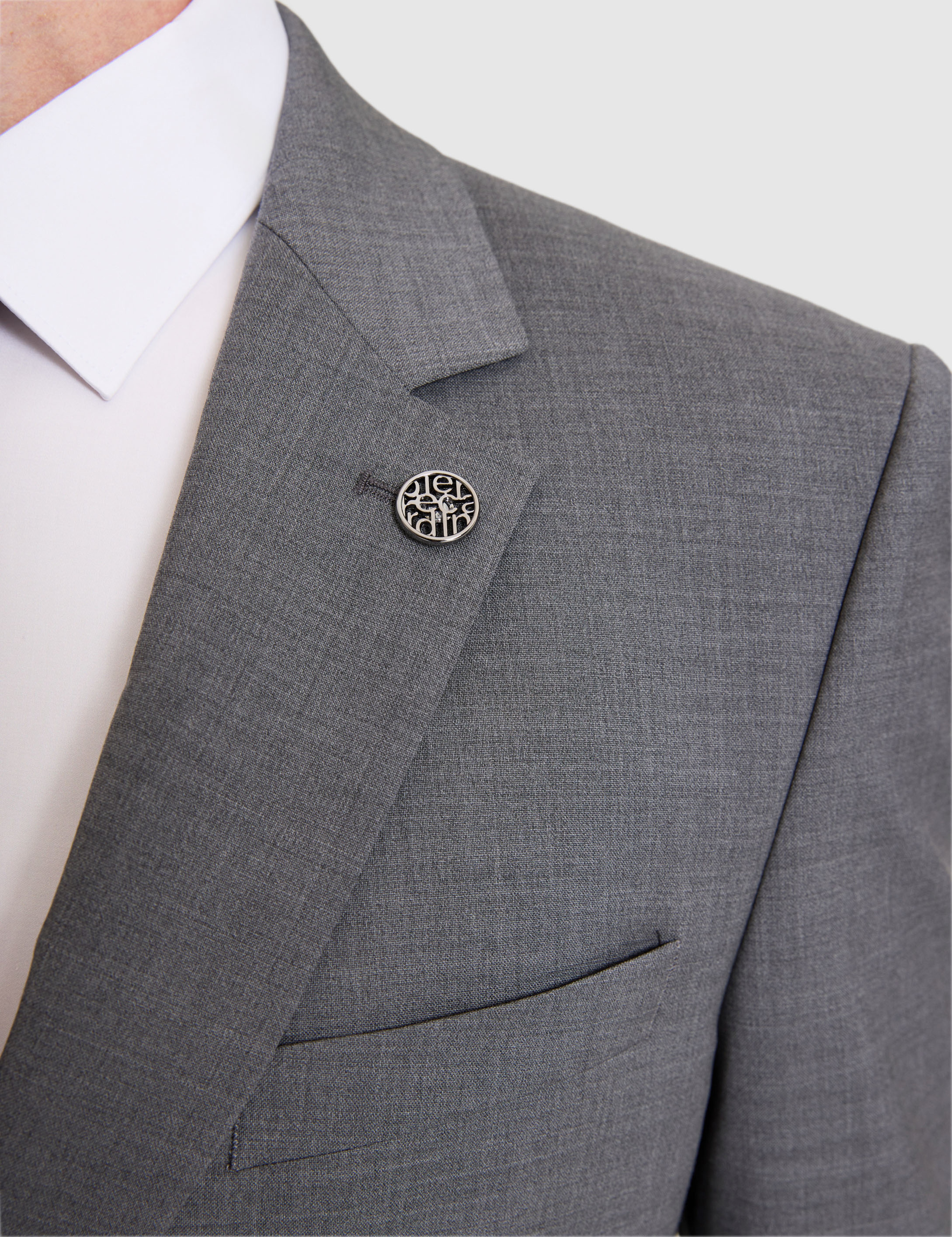 Füme Slim Fit %100 Yün Mono Yaka Takım Elbise - Image 6