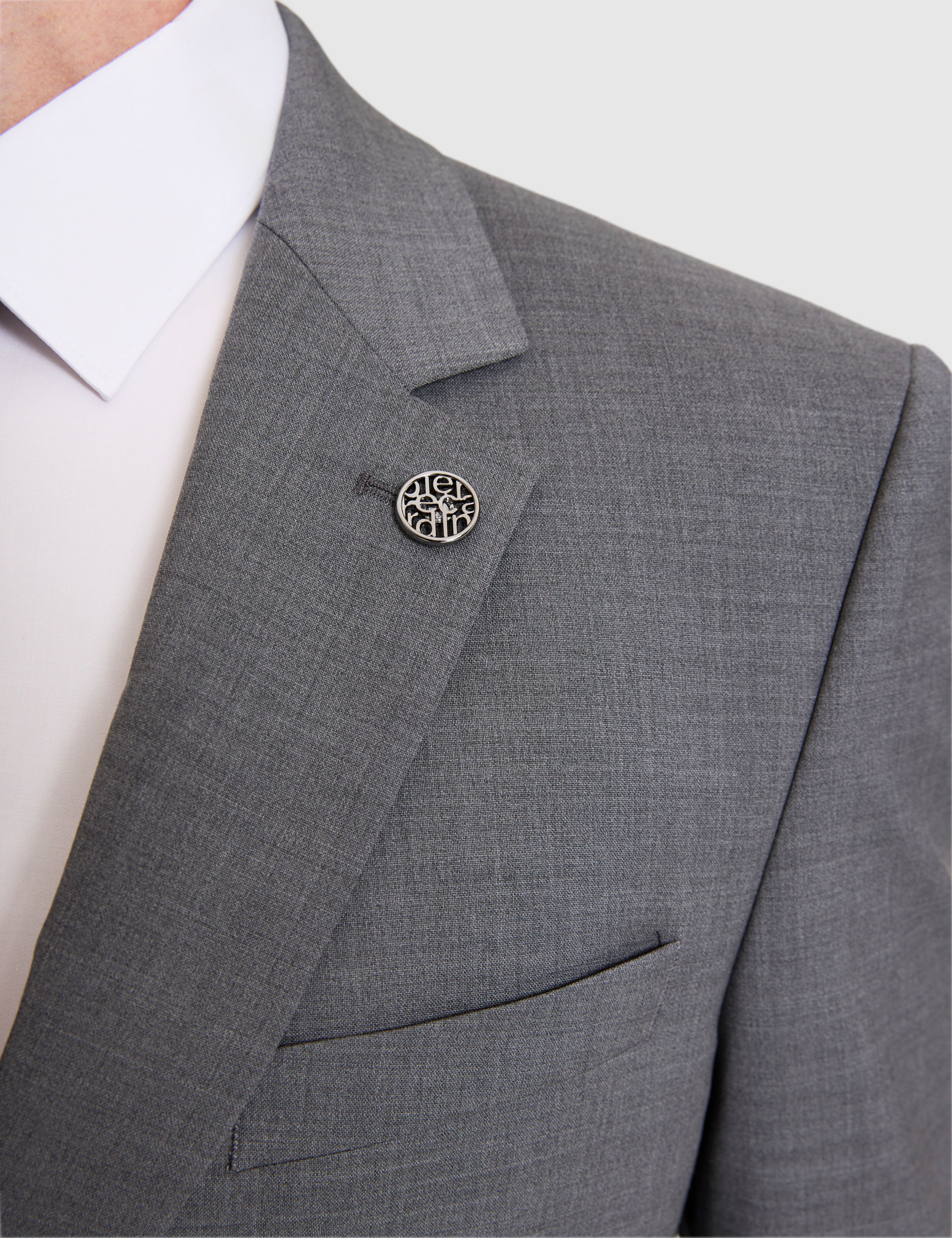 Füme Slim Fit %100 Yün Mono Yaka Takım Elbise
