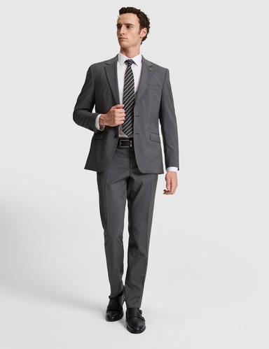 Füme Slim Fit %100 Yün Mono Yaka Takım Elbise