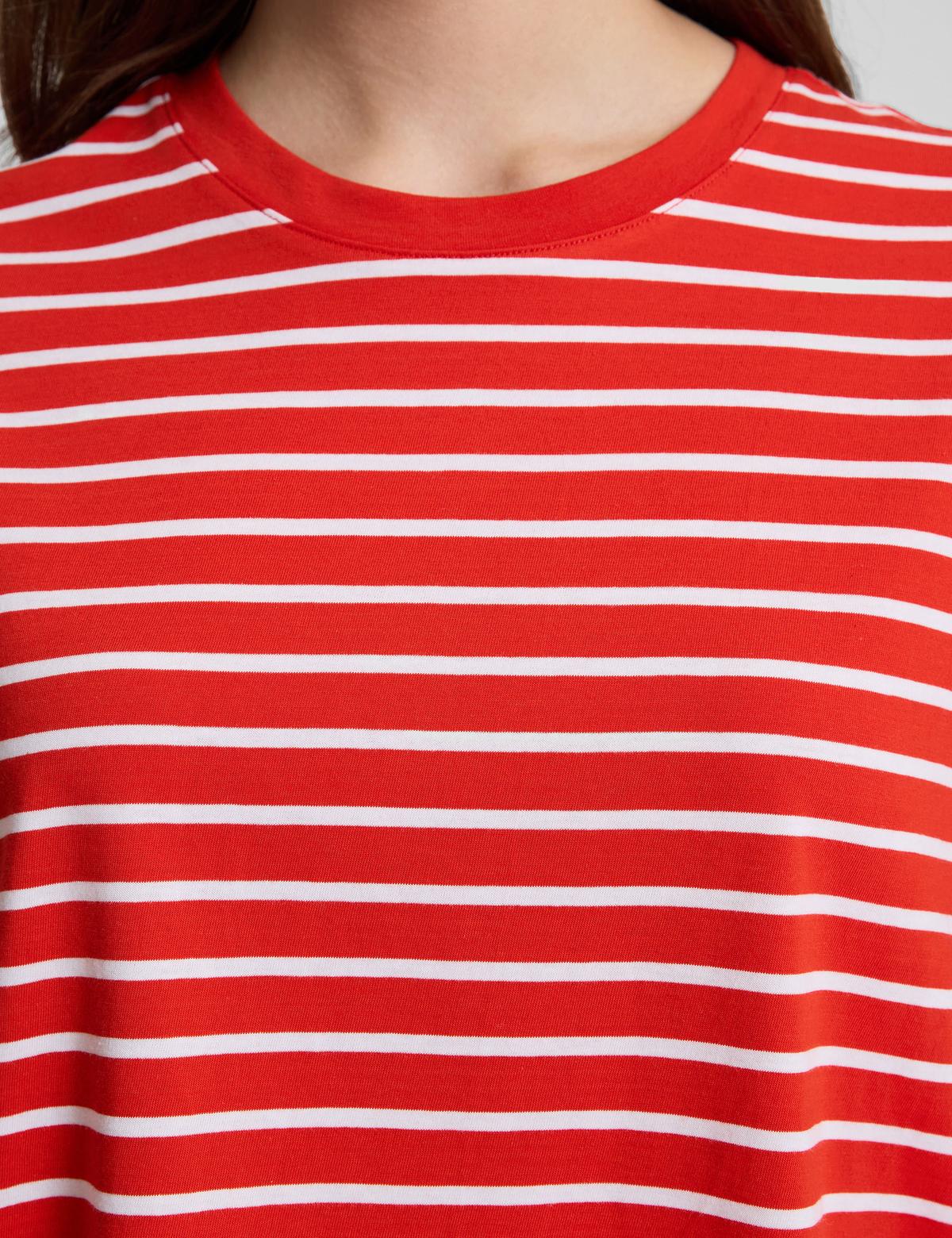 Kırmızı Oversize Tişört - 50325463005