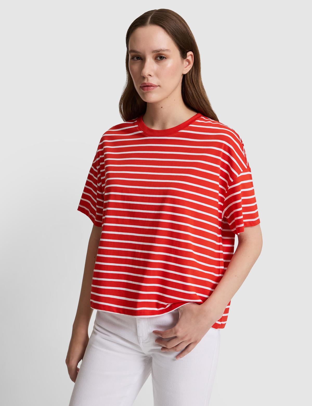 Kırmızı Oversize Tişört - 50325463005