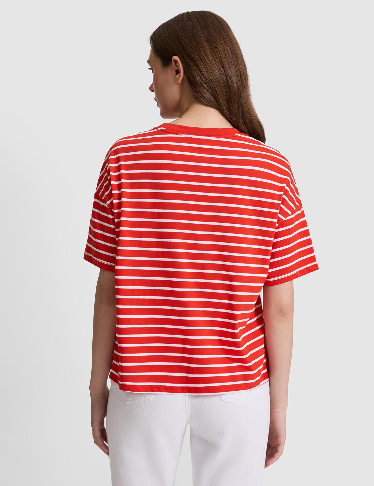 Kırmızı Oversize Tişört - 50325463005