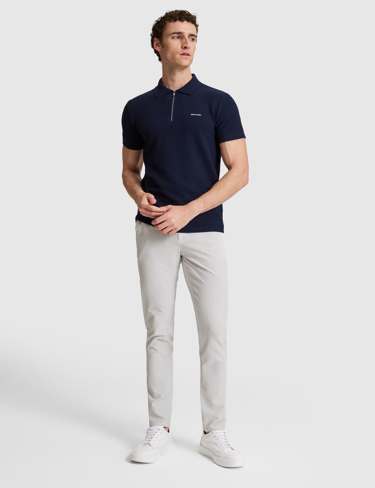Lacivert Slim Fit Polo Yaka Tişört - 50327860029