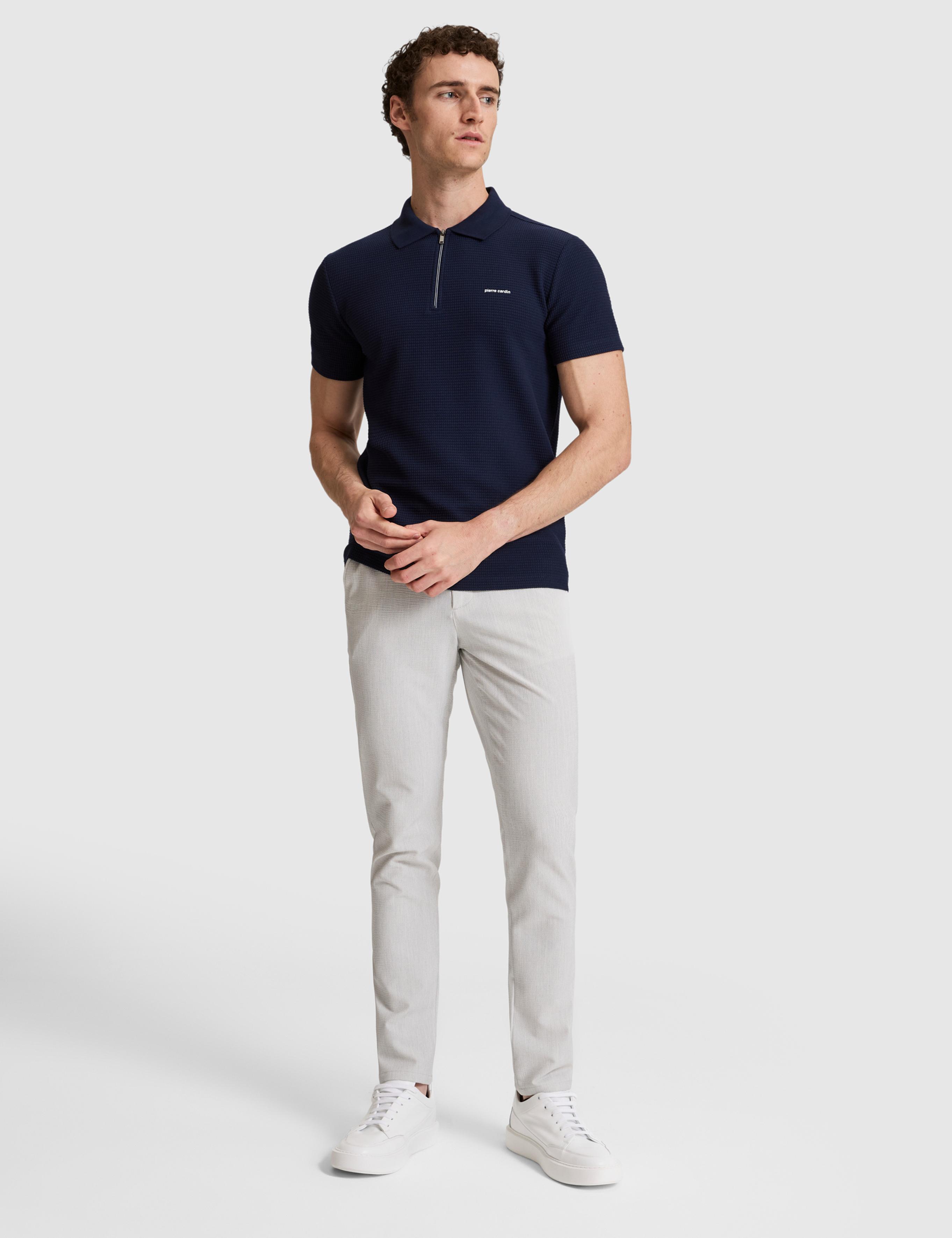 Lacivert Slim Fit Polo Yaka Tişört