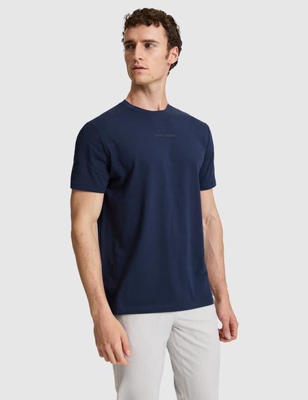 Lacivert Regular Fit %100 Pamuk Bisiklet Yaka Tişört - 50327872003