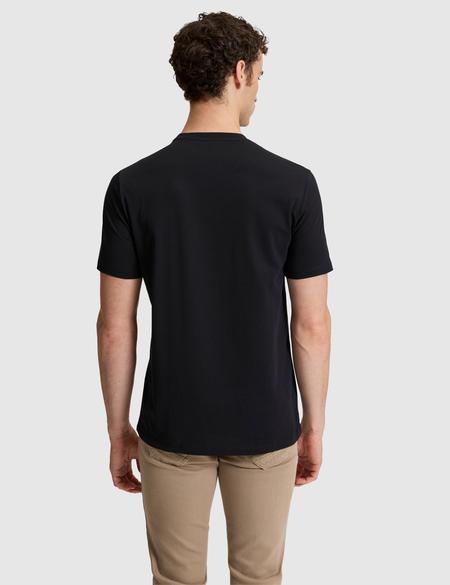 Siyah Regular Fit %100 Pamuk Bisiklet Yaka Tişört - 50327872022