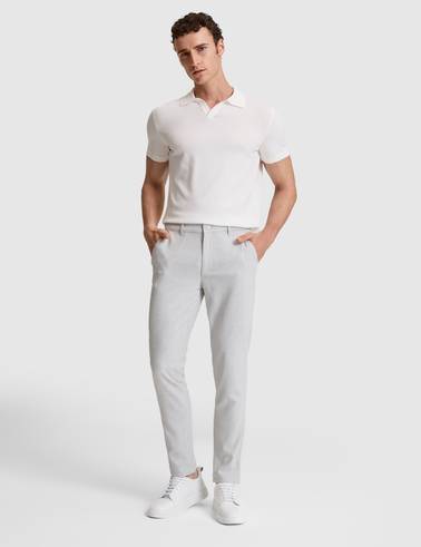 Açık Gri Slim Fit Kanvas Pantolon