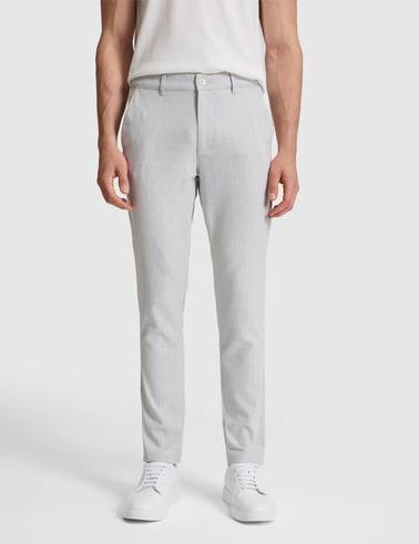 Açık Gri Slim Fit Kanvas Pantolon