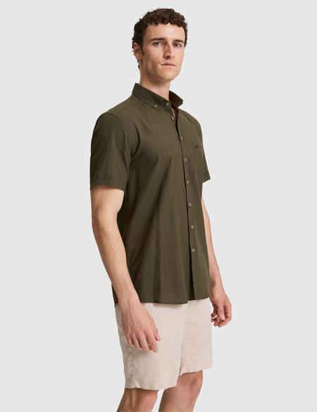Haki Regular Fit Kısa Kollu Gömlek - 50320916023