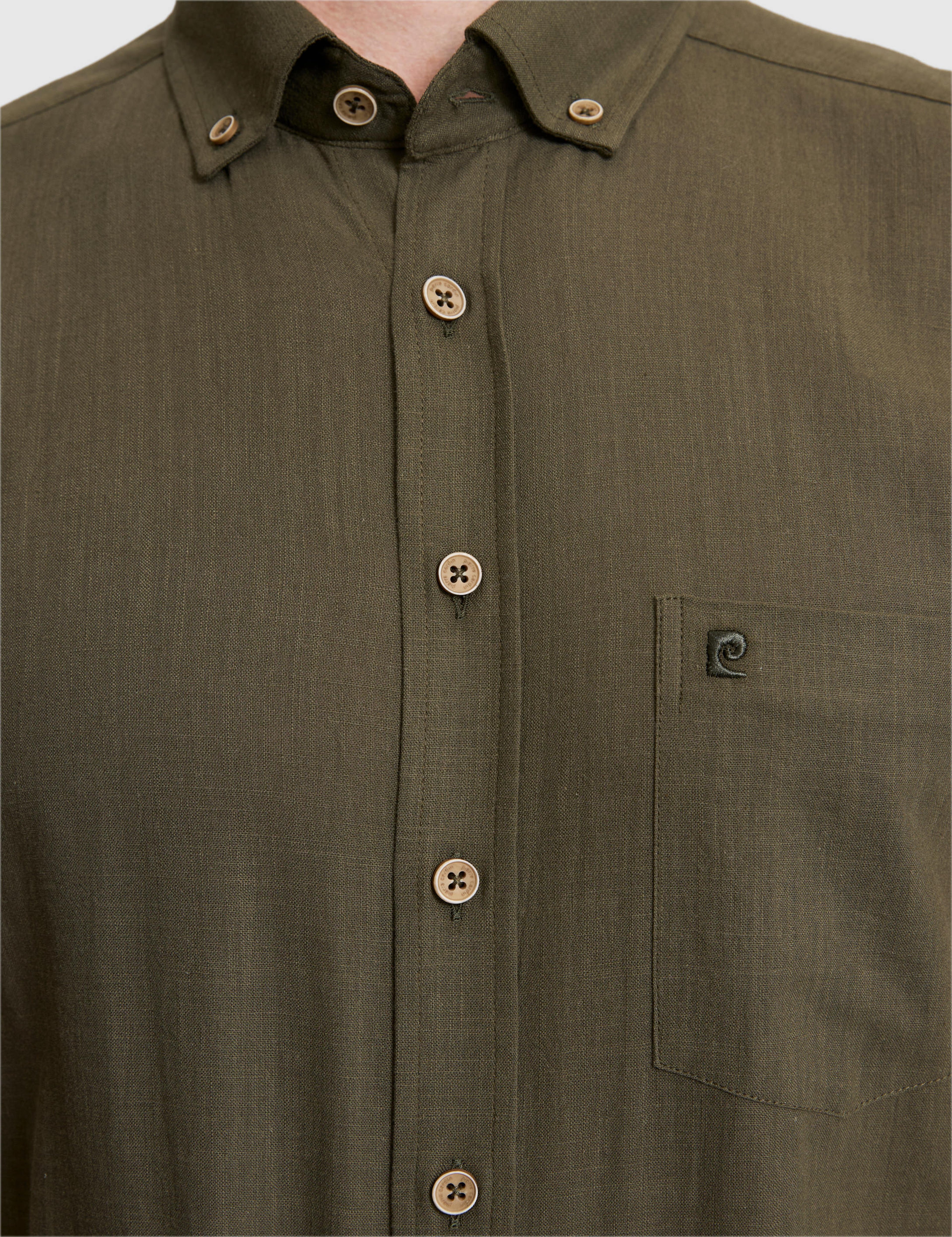 Haki Regular Fit Kısa Kollu Gömlek - Image 6