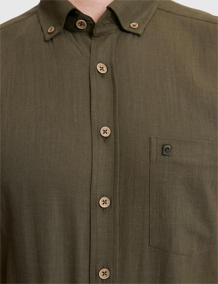 Haki Regular Fit Kısa Kollu Gömlek - 50320916023