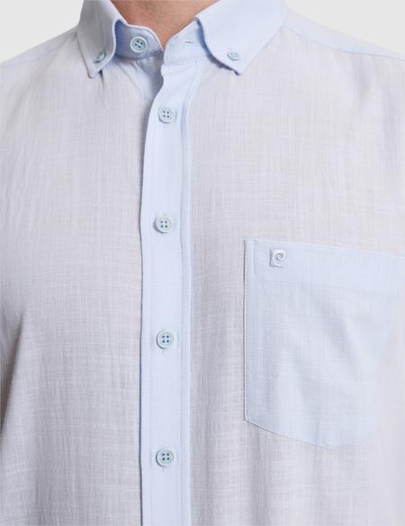 Açık Mavi Regular Fit Kısa Kollu Gömlek - 50320916097