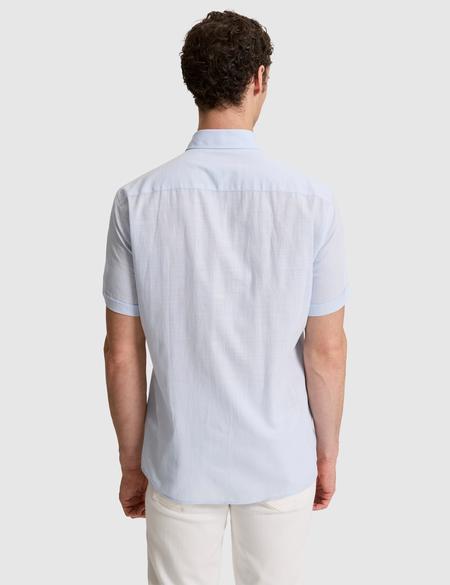 Açık Mavi Regular Fit Kısa Kollu Gömlek - 50320916097