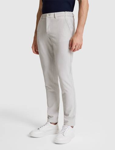 Açık Gri Slim Fit Kanvas Pantolon