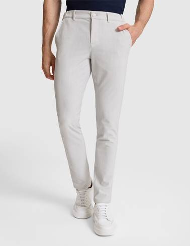 Açık Gri Slim Fit Kanvas Pantolon