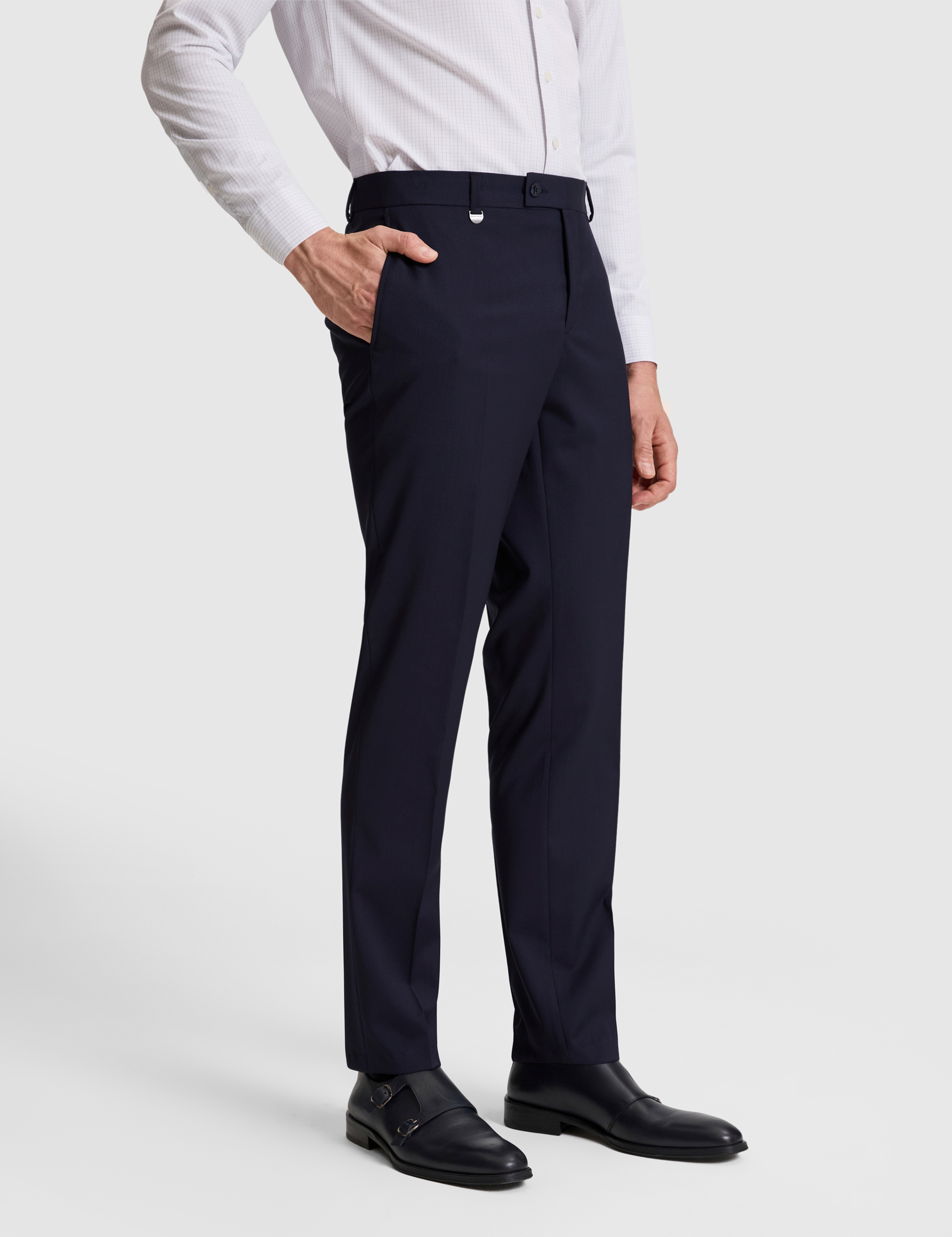Lacivert Slim Fit Kumaş Pantolon - Image 4