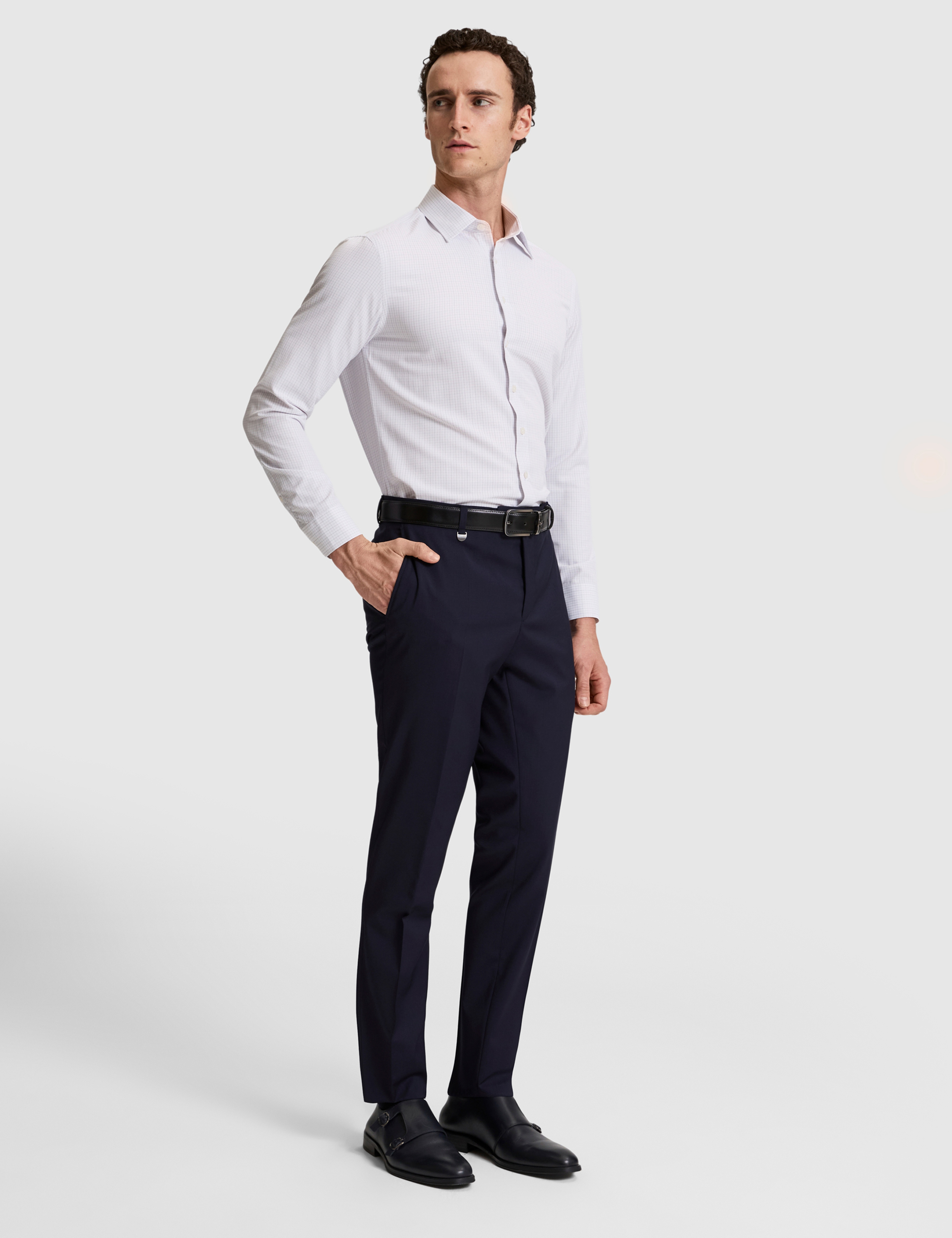 Lacivert Slim Fit Kumaş Pantolon - Image 3